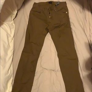 lot of 3 H&M trousers. Brown, green and blue.
